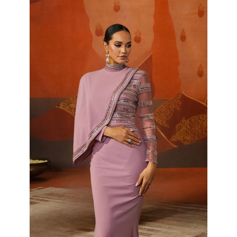 Women's Elegant Formal Evening gown - Long Formal Party Dress in Lavender Pink, A-Line Silhouette with flared Hem, Perfect for Weddings, Galas, Proms - Luxury Evening Wear for Women