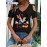 [Disney Minnie Mouse T-Shirt] Disney Minnie Mouse & Mickey Mouse Graphic T-Shirt for Women - Cute Cartoon Print V-Neck Off-Shoulder Short Sleeve Tee, Black with Red Bow & Hearts Design, Summer Casual Top, Disney Shirts