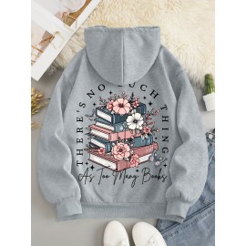 Women's Cozy Cartoon Print Hoodie - Casual Drawstring Pullover with Kangaroo Pocket, Perfect for Fall & Winter