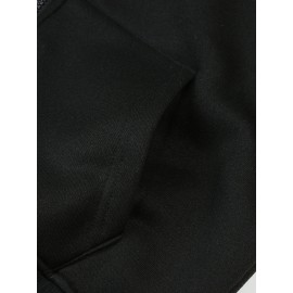 New Disney Tinker Bell Fairy Print Double-Sided Design, Women's Hooded Sweatshirt with Zipper and Drawstring, Long Sleeve Round Neck Pullover Hoodie - Stylish Casual Versatile Long Sleeve Hoodie with Dual Pockets