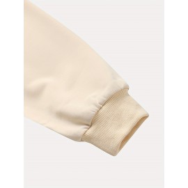 [Palm Tree Print Sweatshirt] Crew Neck Palm Tree Print Sweatshirt - Casual Fall & Spring Women's Clothing