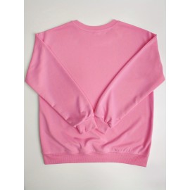 Women'S Plus Size Cartoon Squirrel Graphic Sweatshirt - Casual Long Sleeve Crew Neck, Machine Washable Polyester, Fall/Winter Sportswear with Funny Squirrel Applique Design