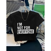 Women's  Y2K Cropped T-Shirt with 