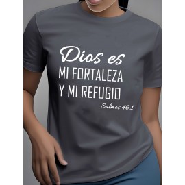 Women'S Black T-Shirt with Inspirational Biblical Verse 